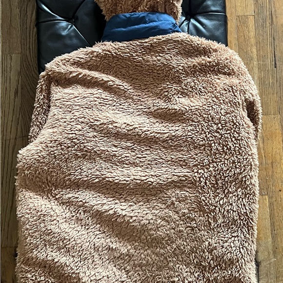 The North Face Brown Blue Puffer Jacket - Picture 3 of 5